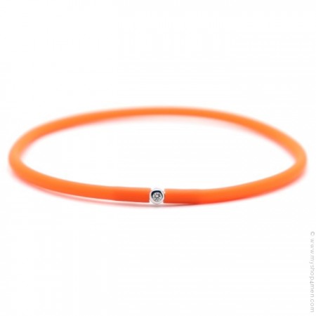 My first diamond orange bracelet