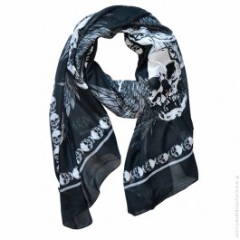 Black london skull scarf