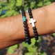 Ivory cross bracelet