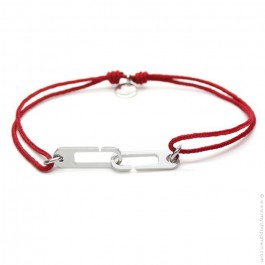 Bracelet argent Osmose rouge