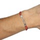 Bracelet argent Osmose rouge