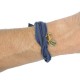Bracelet vintage bleu marine