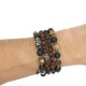 Bracelet with onyx and tiger eyes