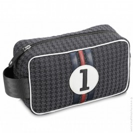 Trousse de toilette Airline noir et grise n°1