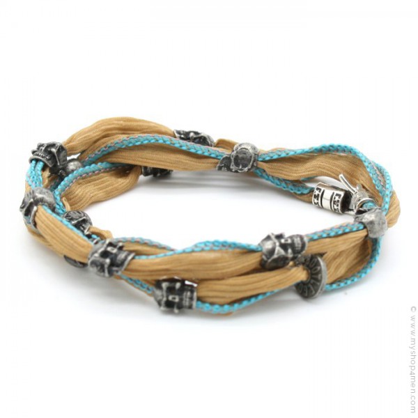 turquoise skull bracelet