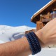 Navy blue survival paracord bracelet