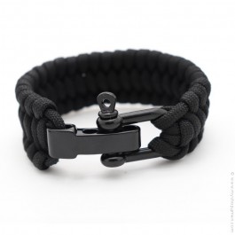 Black survival paracord bracelet