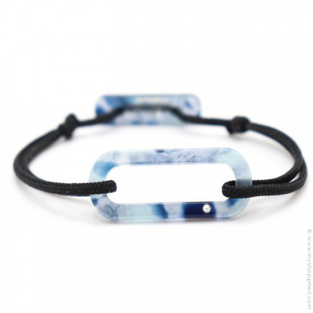 Camo blue Oval bracelet