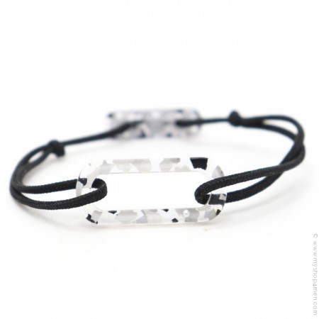 Camo white Oval bracelet