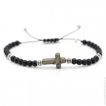 Les Belles Persones Salvi black matt onyx bracelet